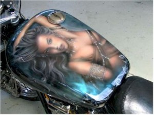 мото аэрография девушка