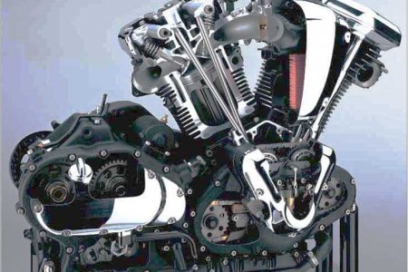 Двухлитровый V-twin от Kawasaki VN2000. Ход поршня значительно превышает диаметр цилиндра